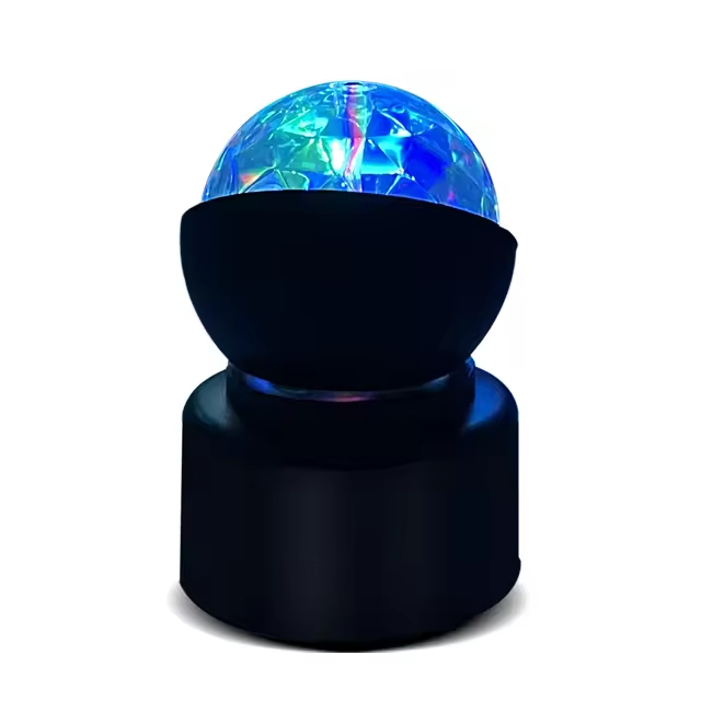 Mini disco ball light: Petite powerhouse of sparkle. Splinters light into a flurry of glimmers—compact, unique radiance that turns moments into vivid, dazzling magic.